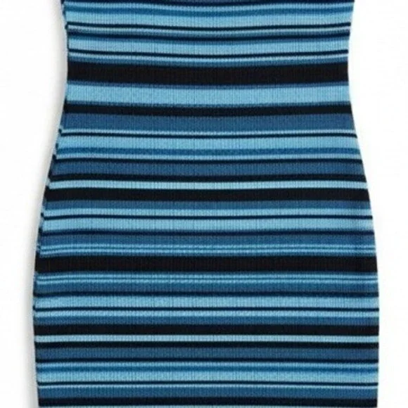 No Boundaries Womens Dress Size XL‎ (16-18) Teal Striped Button-Front Casual - Picture 8 of 10